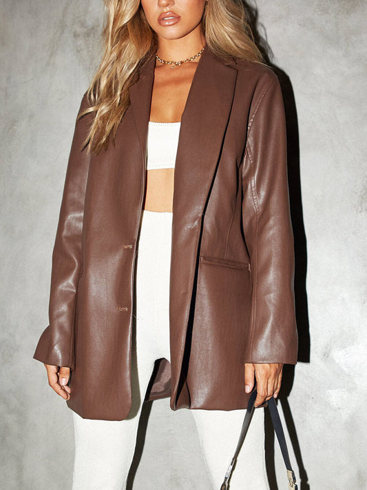 Chocolate Oversized Blazer