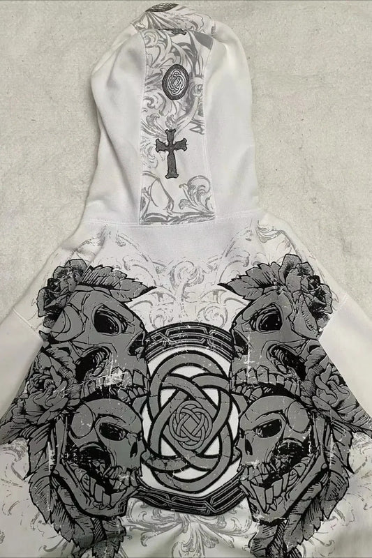 Vintage Loose Fleece Hoodie