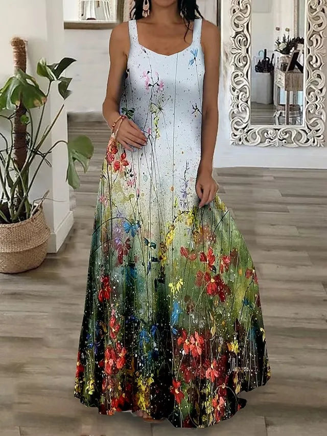 FashionSierra - 2024 Summer Fashion Loose Plus Size Maxi Boho Dress