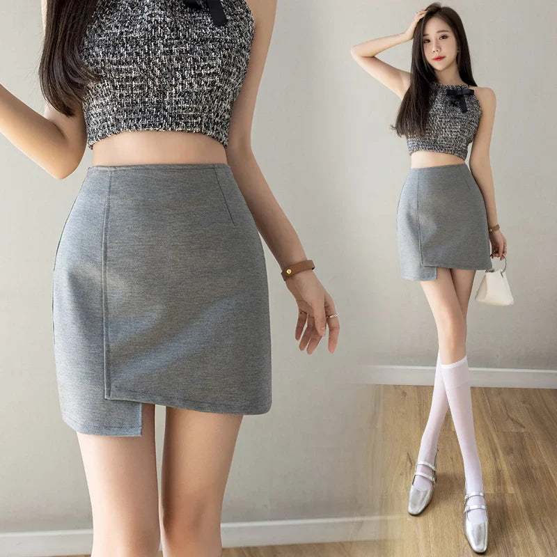 FashionSierra - 2024 New Spring Summer Package Hip Women Fashion Irregular High Waist Mini Ladies Sexy Bodycon Short Skirt