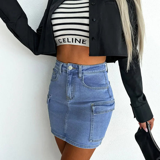 Mini Skirt Hot High Waist Short Fashion Nightclub Streetwear Wholesale Clothes New Skirt