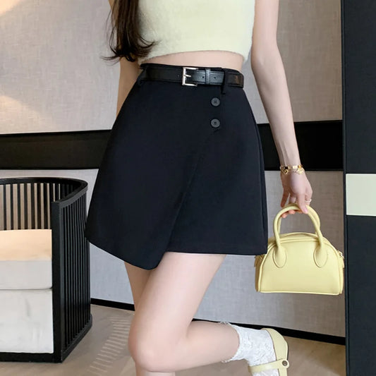 FashionSierra - Fashion High Waist A-line Shorts Korean Style Casual Culottes Shorts