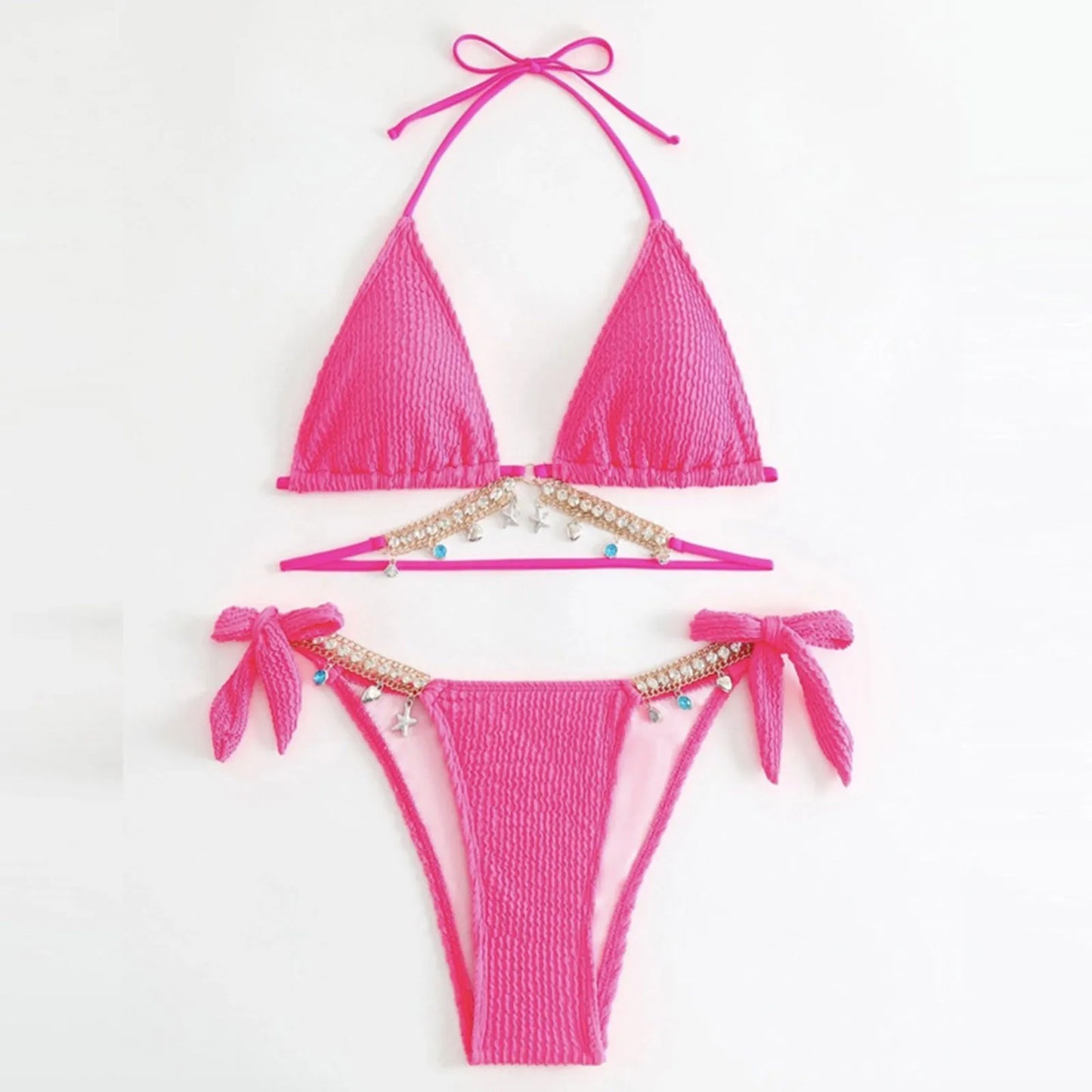 New Halter Bling Rhinestone Sexy Bikini Sets Bikini Sets Fashionsierra 