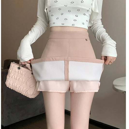 FashionSierra - New Simple Basic Short High Waist A-line Mini Casual Skirt