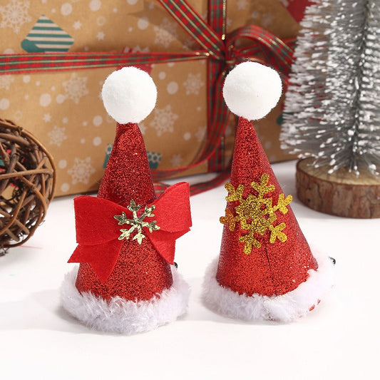 Festive 3D Santa Hat Adorable Hair Accessory
