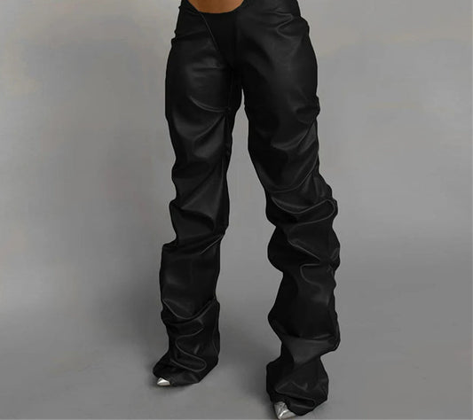 Pleated Gothic Loose Waist Trouser Black / S