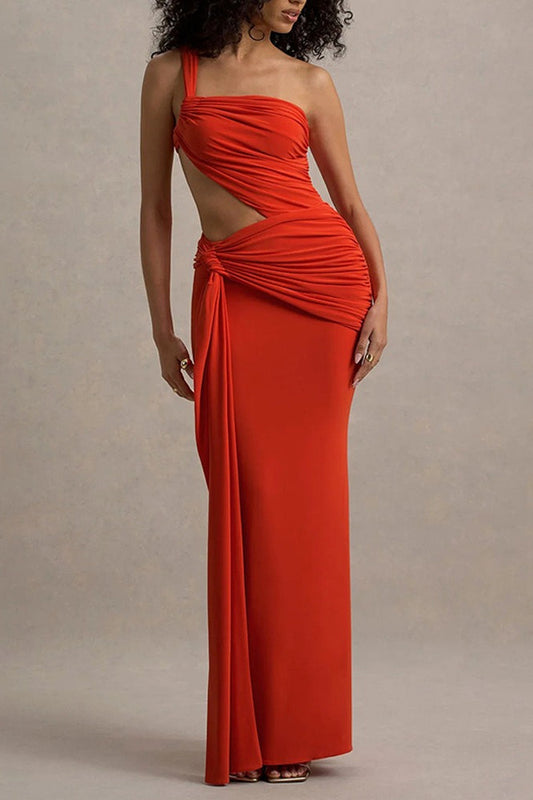 One Shoulder Backless Party Dress