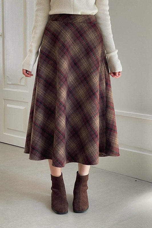 Vintage Red Mohair Christmas Skirt