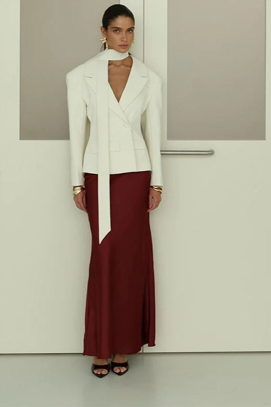 Single Button Lapel Blazer