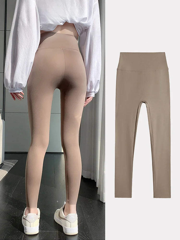 Summer Skin Feel Ultrathin  High Waist Seamless Tight Leggings Bottom