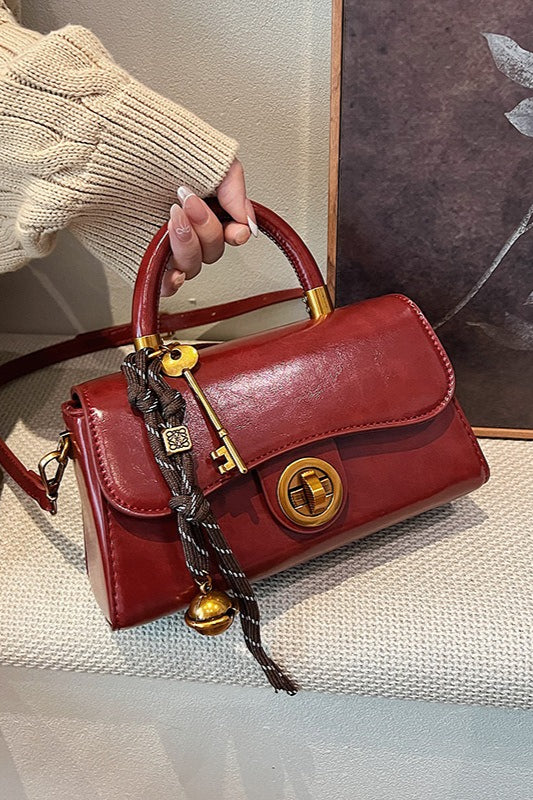 Red Square Mini Bag Handheld Shoulder Crossbody Bag