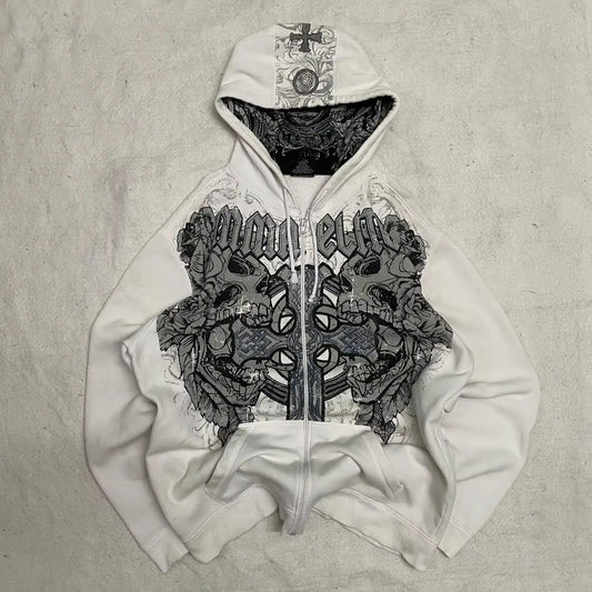 Gothic Streetwear Loose Hoodie