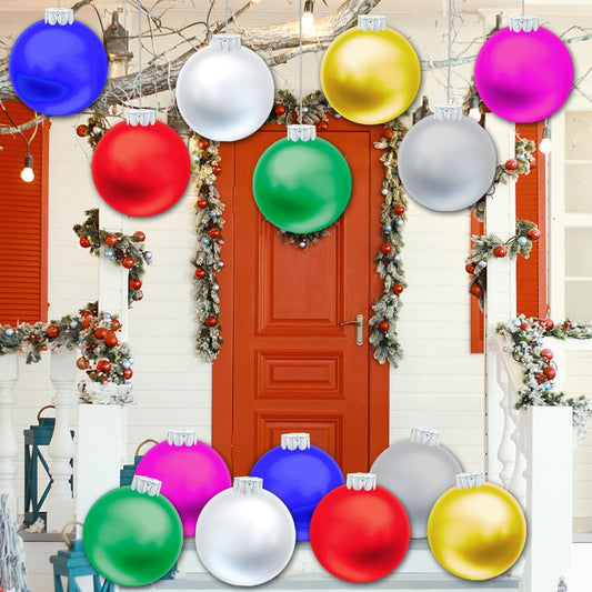 Large Inflatable Christmas Balls Outdoor Decorations - 10 PCS with Pump - 7 Colors