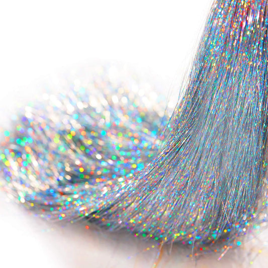 Iridescent Silver Tinsel Foil Fringe Garland - 10000 Strands Icicles