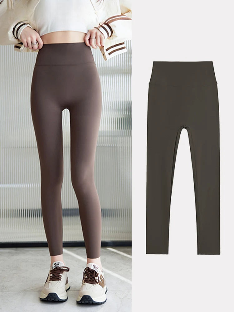 Summer Skin Feel Ultrathin  High Waist Seamless Tight Leggings Bottom