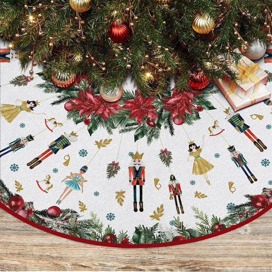 Nutcrackers Pencil Tree Skirt - 48"