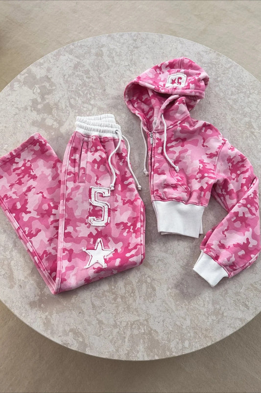 Retro Camouflage Slim Fit Hoodie