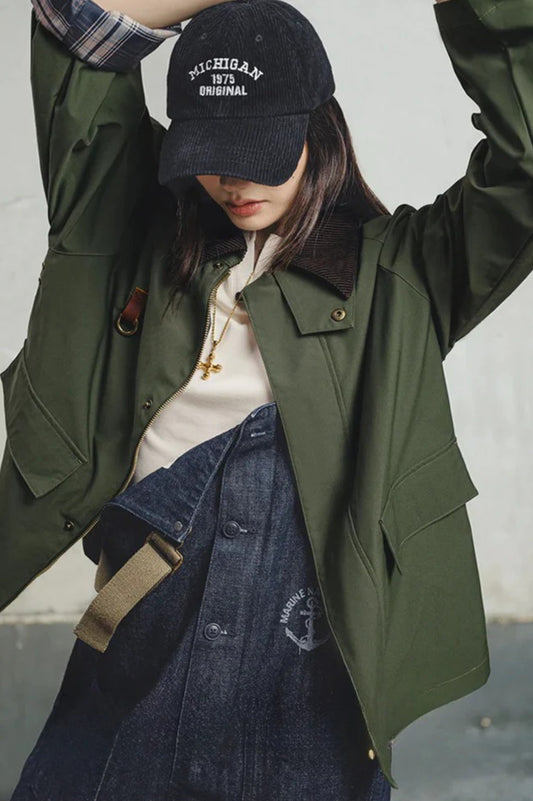Corduroy Patchwork Hunting Jacket