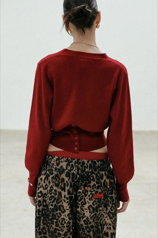 Vintage Embroidered Knit Cardigan