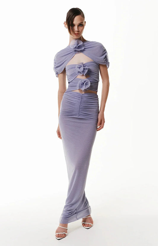 Floral Cutout Maxi Dress