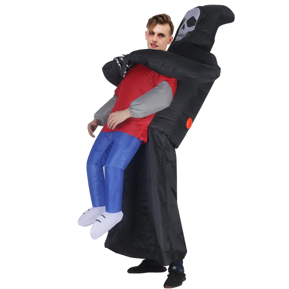 Adult Kids Death Ghost ET Alien Inflatable Funny Anime Fancy Costume