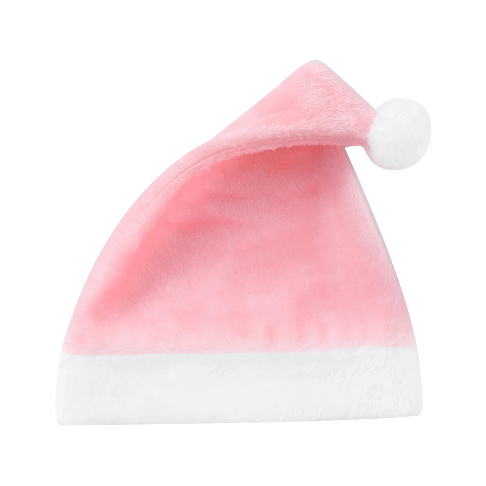 Plush Santa Claus Cosplay Party Hat For New Year Celebrations Pink Hat-L