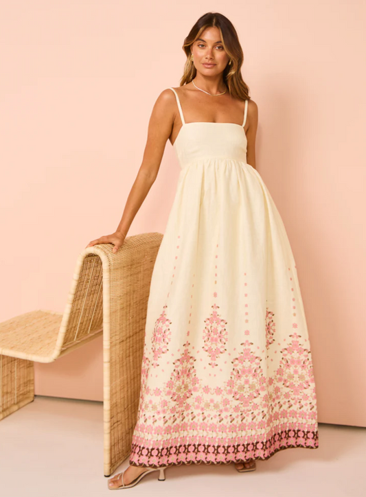 Marigold Floral Maxi Dress