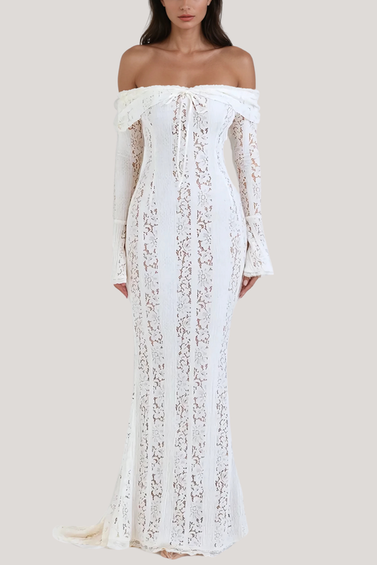 Lana | Off-Shoulder Lace Maxi Dress