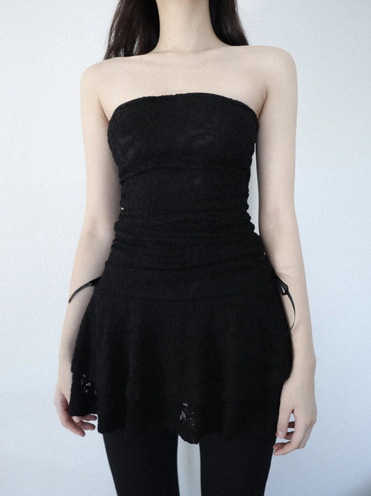 Sleeveless Mesh Cocktail M Dress