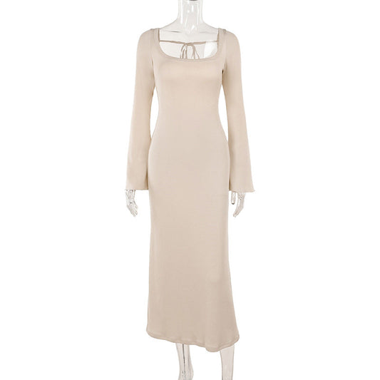 Type HipElegant Slim Fit Flared Sleeves Sheath