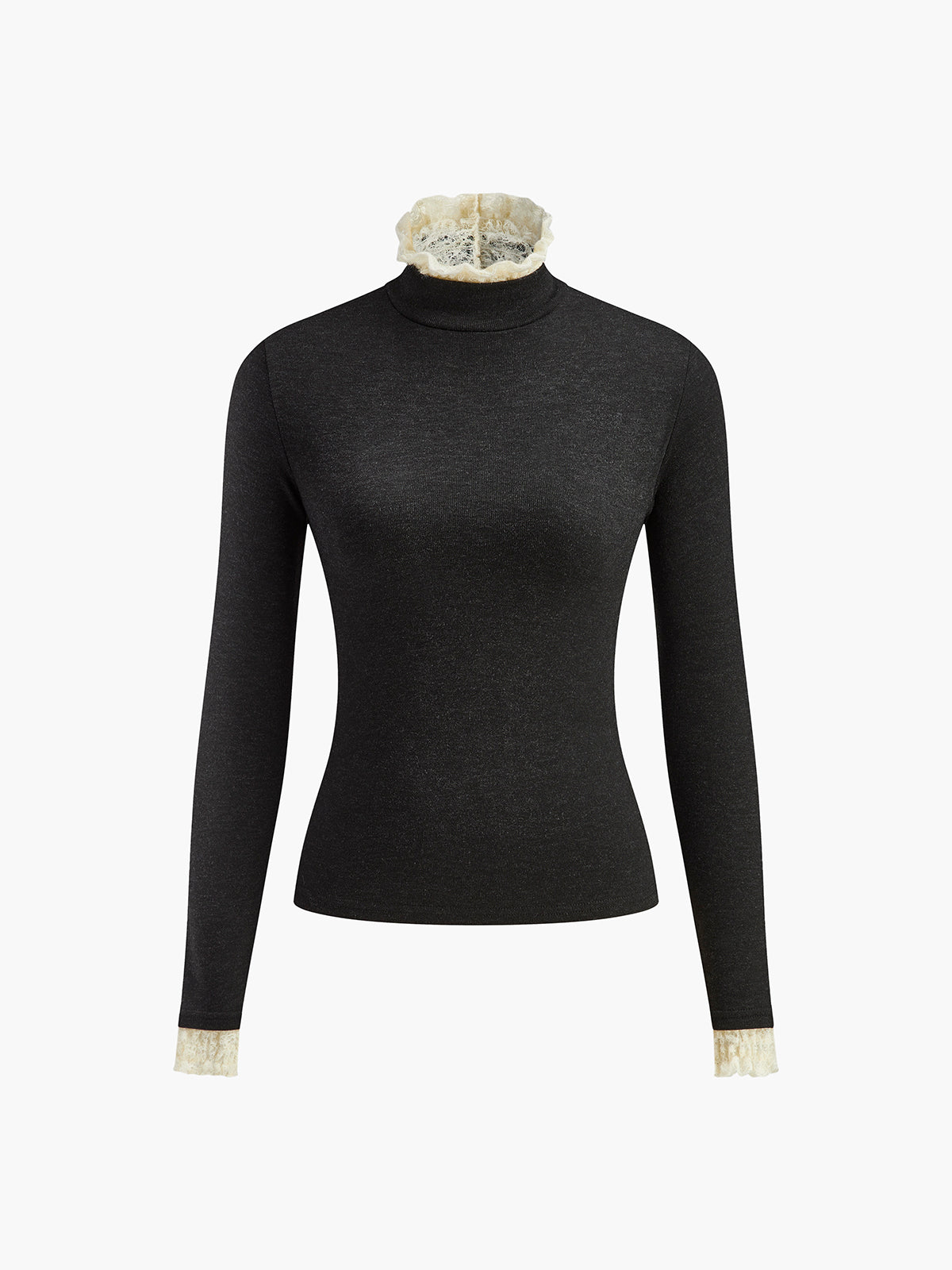 Elegant Contrast Trim Jersey Top T Shirts