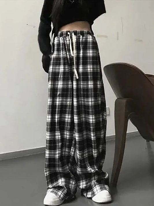 FashionSierra - Office Wear Straight Vintage High Baggy Korean Wide Leg Female Trouser