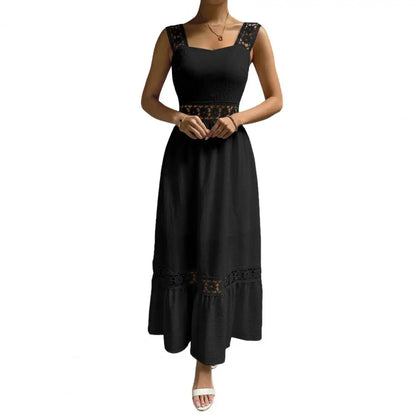 FashionSierra - 2024 Elegant Sleeveless V Neck Summer Party Boho Dress