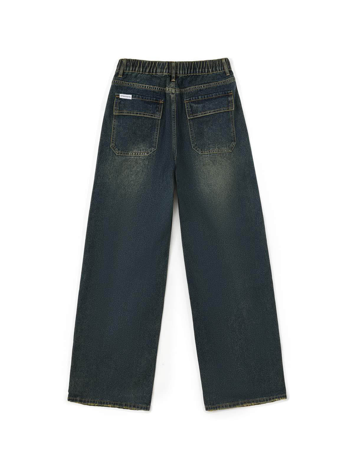 Dark Wash Vintage Baggy Boyfriend Jeans Boyfriend Jeans