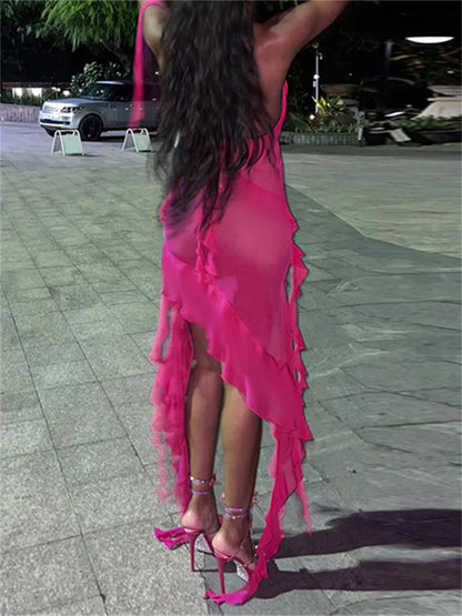 FashionSierra -3D Flower Patchwork Sleeveless V-neck Mini Dress