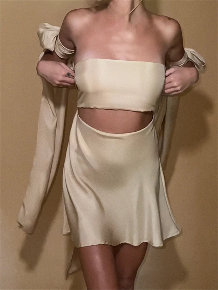 FashionSierra - 2024 Strapless Off Shoulder Sexy Short Mini Dresses