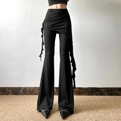 Casual Slim Ruffles Halloween Pants