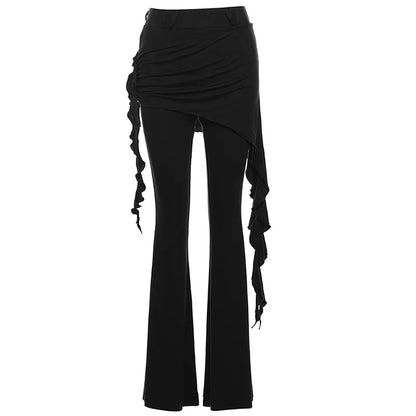 Casual Slim Ruffles Halloween Pants