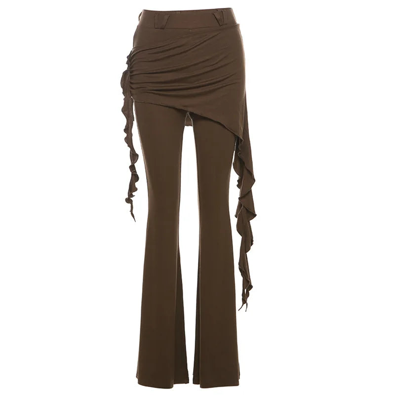 Casual Slim Ruffles Halloween Pants