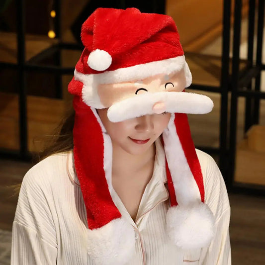 Jumping Santa Claus Elk Snowman Snowflake Cosplay Hat Hat-L