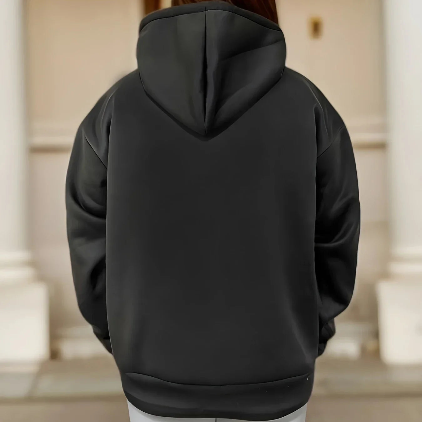 Fleece Lined Casual Drawstring Sports Christmas Tree Hoodie Hoodies-L