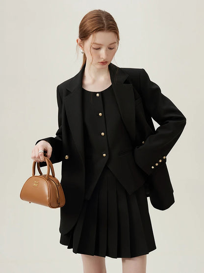 Blazer Temperament Suit Formal Female Blazer Vest Skirt Coats