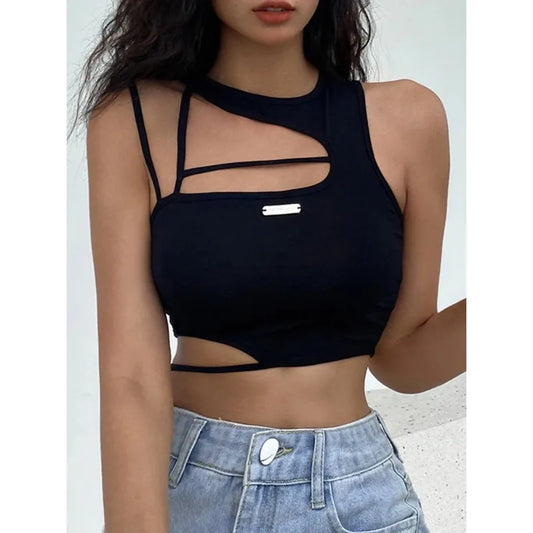 Sexy Tight-Fitting Punk Crop Top