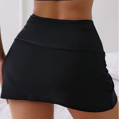 Half Skirt Buttocks Wrapped Plus Size Swimsuit Shorts Bikini Sets
