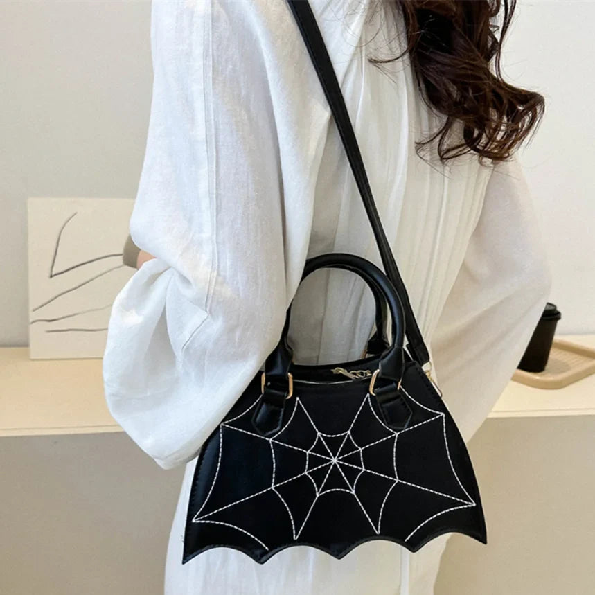 Halloween Novelty Fashion Bat WingCreative PU Leather Women's Crossbody Bag