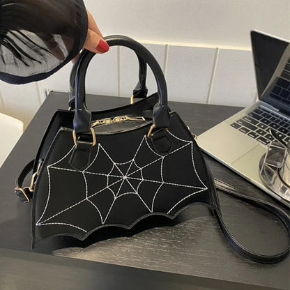 Halloween Novelty Fashion Bat WingCreative PU Leather Women's Crossbody Bag