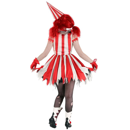 Happy Party Circus Blood Clown Vampire Suits Halloween Costume