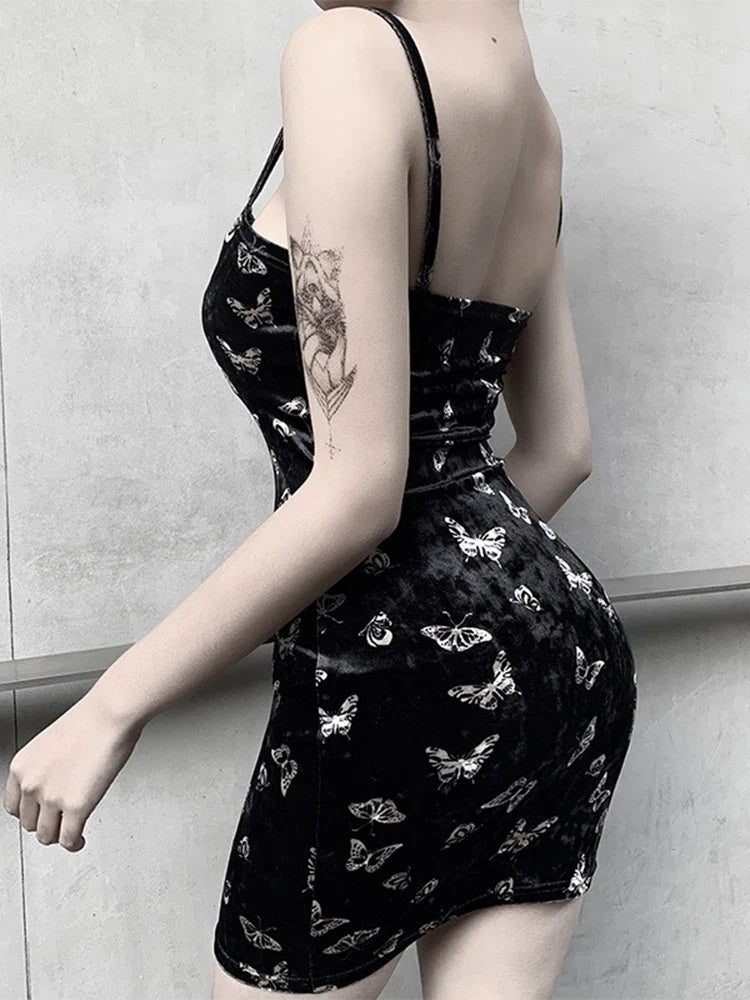 Thin Strap Backless Tiny Dress