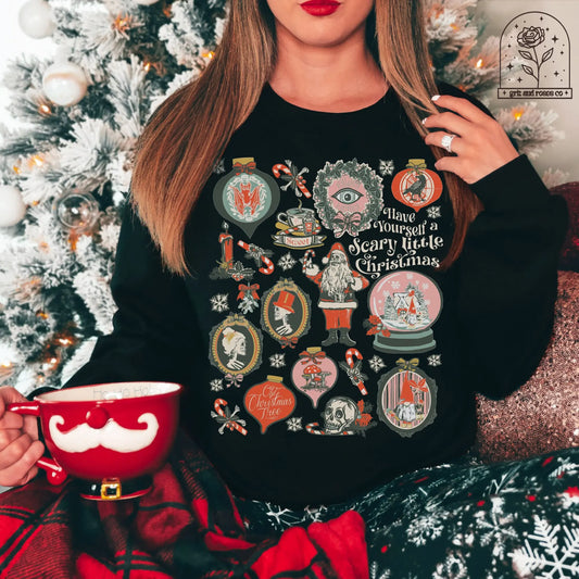 Scary Spooky Halloween Creepy Have Yourself Christmas Hoodie Black / S Hoodies-L