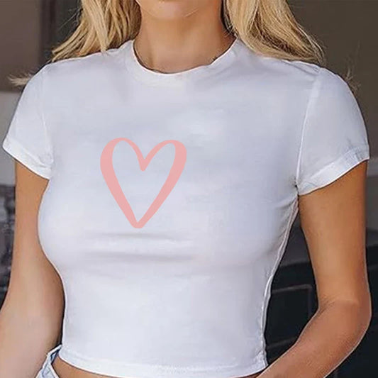 Heart Shape Y2k Heart Custom Crop Top Fairy Grunge Crop Top